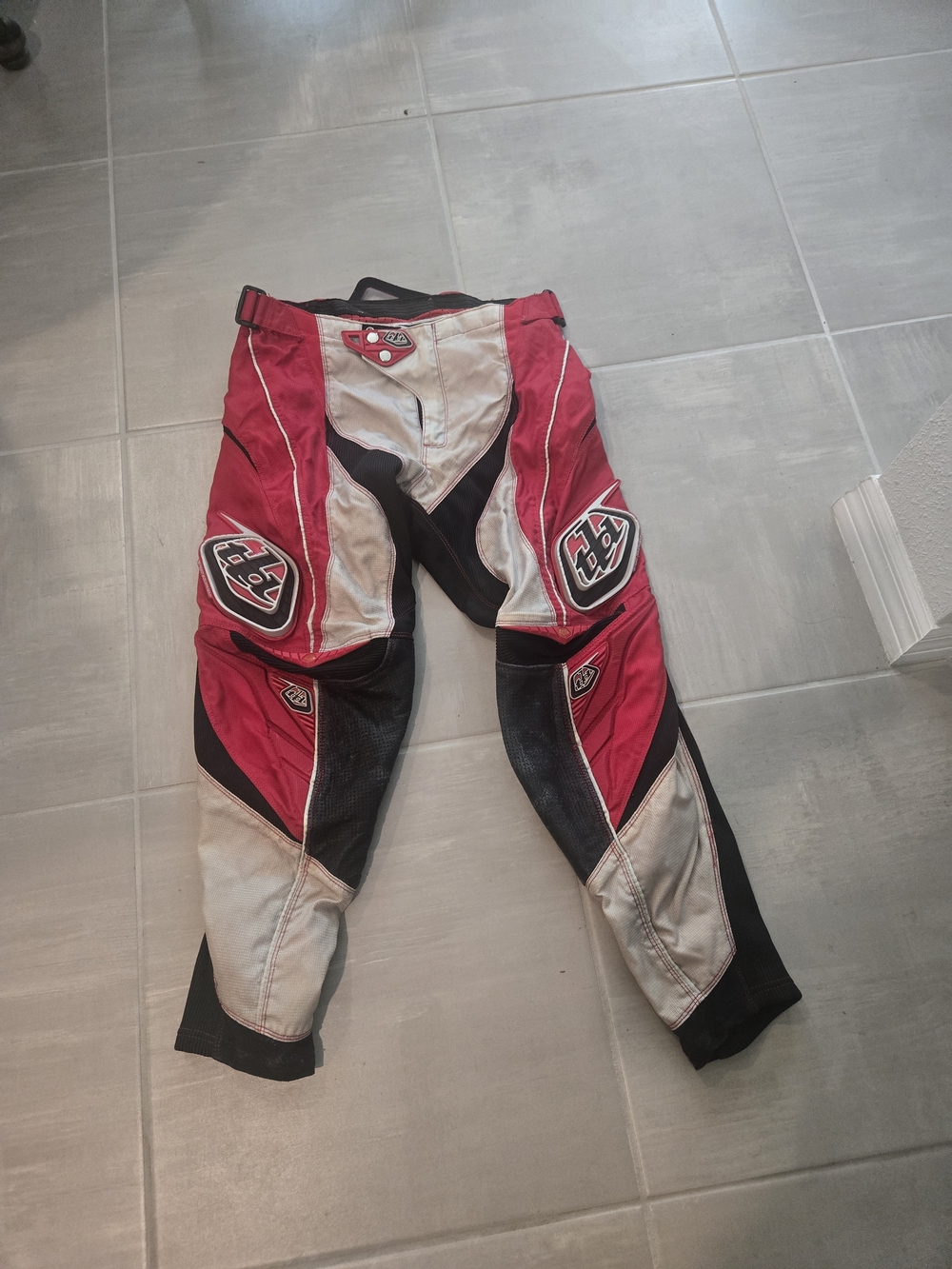 Troy Lee Designs Red, White & Black Motocross Pants 32